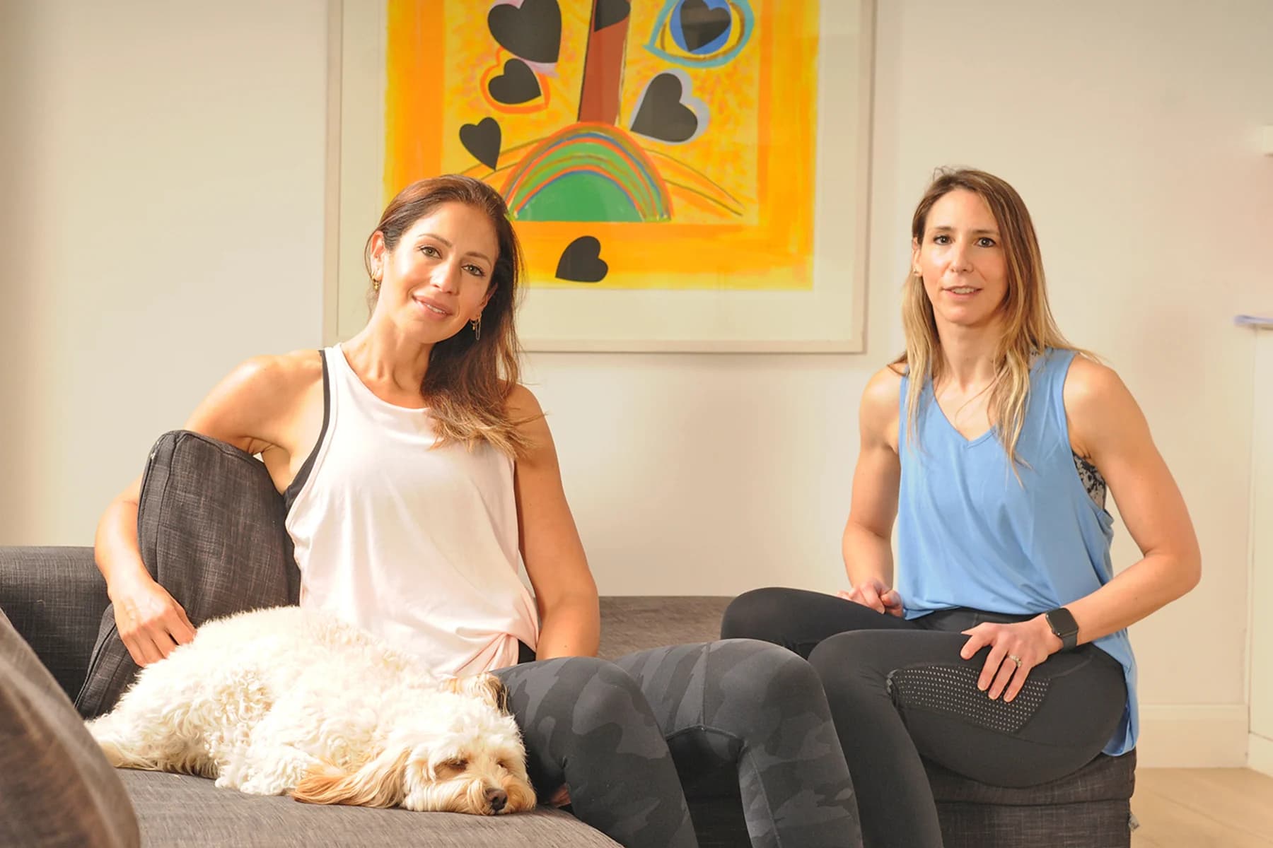 Anna and Charlotte at home on the sofa. Real women, real life.