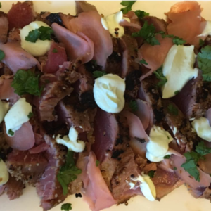 Seared Tuna with a Wasabi Dressing